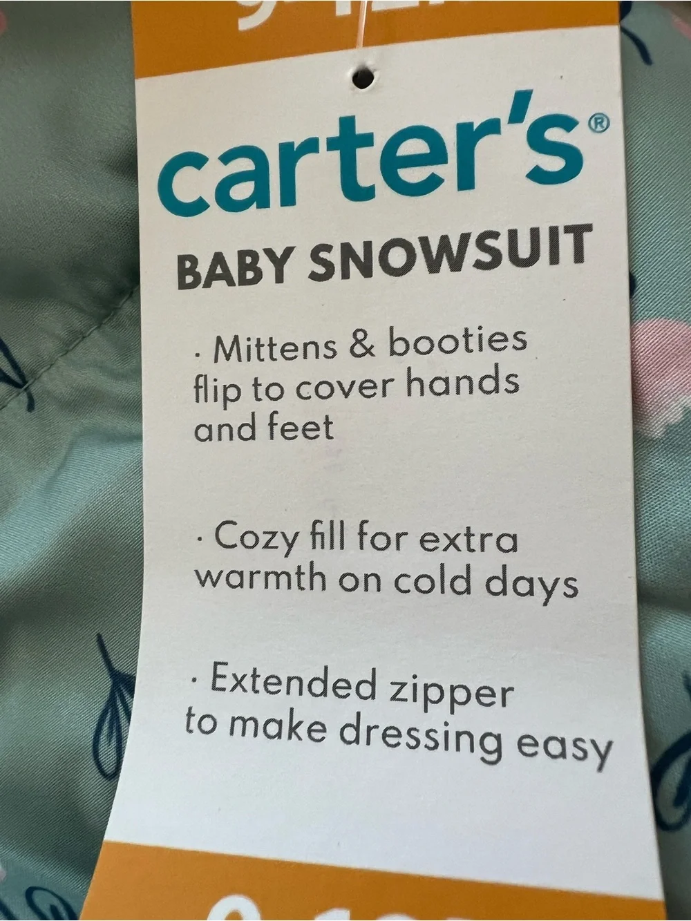 Carters cozy mint